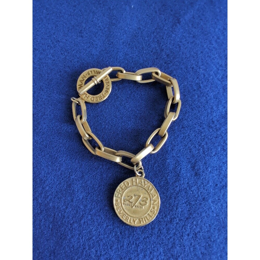 Fred Hayman 273 Vintage Gold Toned Interlock Bracelet